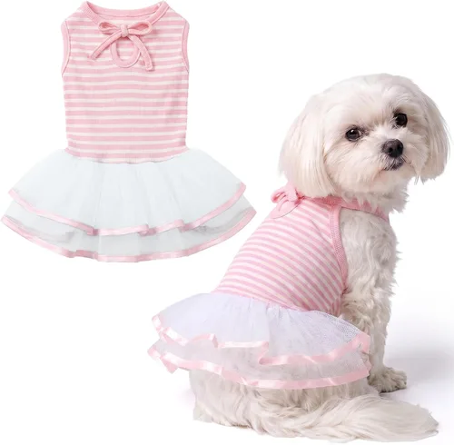 Miniatura 53 de Parisian Pet Chambray - Vestido para perro - Ligero sin mangas para perro, niña, talla XS Chambray en general