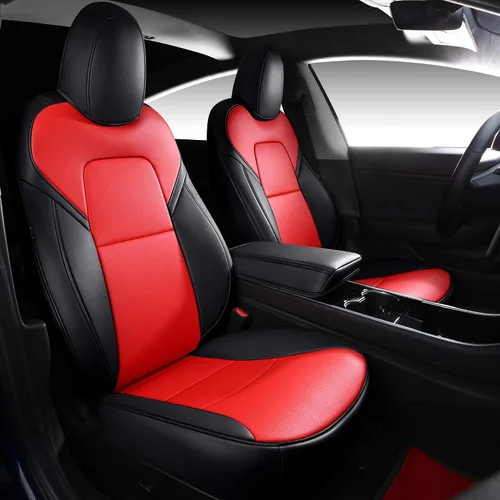 Miniatura 22 de Funda INCH EMPIRE para asiento de coche, ajuste personalizado para Tesla Model 3, protector de cojín de asiento de cuero sintético para 2017 2018