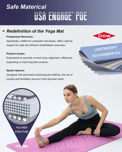 Miniatura 3 de LOLLIPOP Thick Yoga Mat, Non-Slip Exercise Mat for Yoga, Pilates, Stretching Fitness & Exercise Mat with Easy-Cinch Carrier Strap Piruletas de bruja