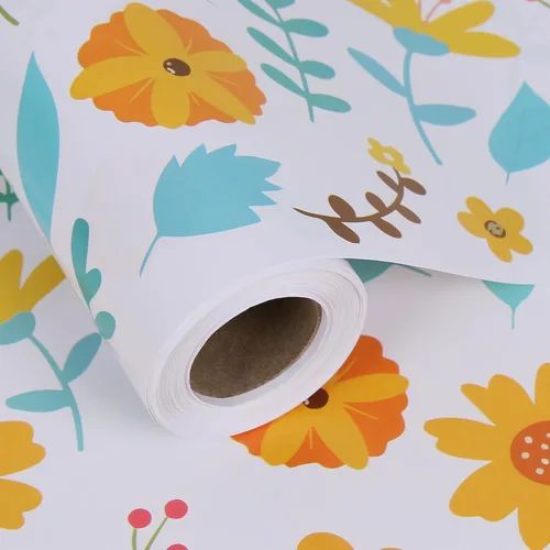 Miniatura 37 de Aimyoo - Rollo de papel de regalo floral kraft - Rollo jumbo - 30 pulgadas x 33 pies - Papel de regalo vintage con flores para todas las ocasiones