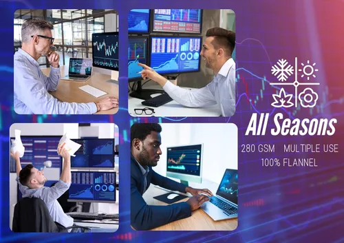 Miniatura 7 de InnoBeta Regalos del mercado de valores, manta de la suerte para hombres y mujeres, manta de franela para comerciante, corredor, asesor financiero