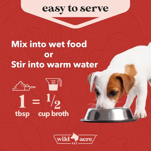 Miniatura 5 de Wild Acre Caldo de hueso de res prémium para perros, alto contenido en proteínas + colágeno mejorado con mezcla de hongos para huesos fuertes