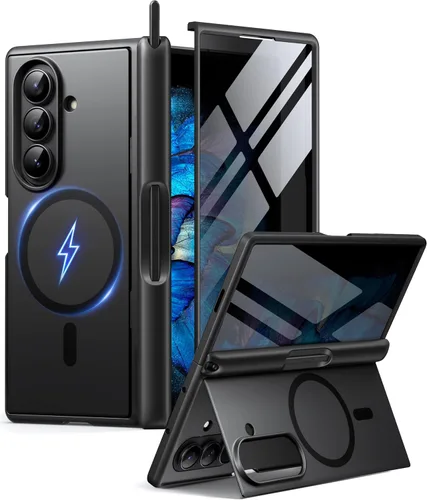 Miniatura 10 de BERFY Funda para Samsung Galaxy Z Fold 7 con Protector de Pantalla de Privacidad, [Compatible con MagSafe][Anti Espía] Soporte Plegable Oculto