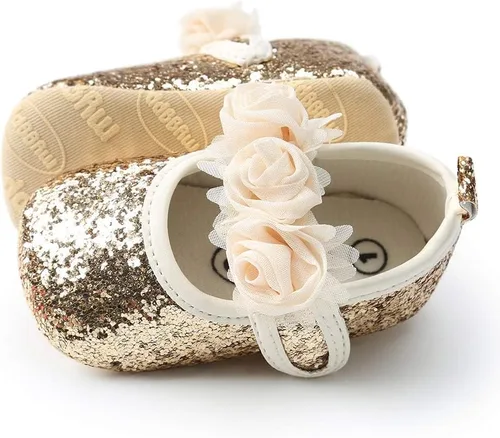 KIDSUN Zapatos Mary Jane para bebés y niñas, suela de goma antideslizante, zapatillas de ballet para vestido de princesa, zapatos de boda, zapatos