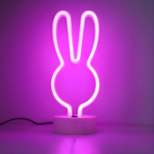 Miniatura 15 de ENUOLI Luces de Letreros LED de Neón con Forma de Trébol Verde, Luz Nocturna de Neón Alimentada por USB y Batería, Lámpara Nocturna, Mejores Luces