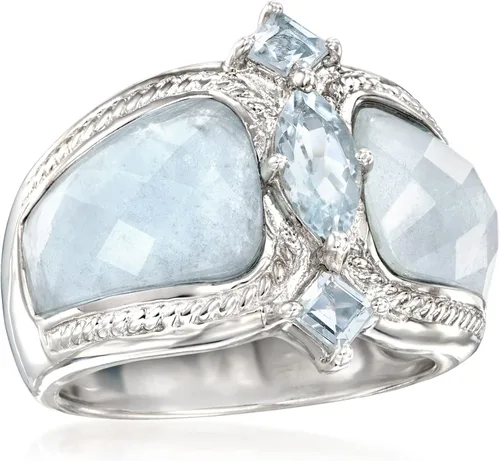 Miniatura 4 de Ross-Simons 5.85 ct. t.w. Aquamarine Ring in Sterling Silver