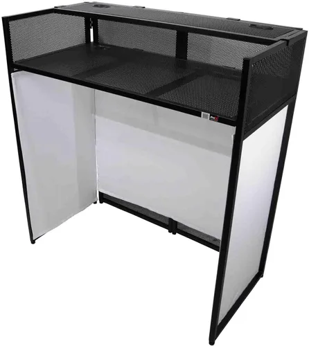 Miniatura 6 de XF-VISTA BL MK2 VISTA VISTA Estación de Mesa de Fachada para Cabina de DJ con Kit de Tela Blanco/Negro y Bolsa de Viaje Acolchada Hardware Negro