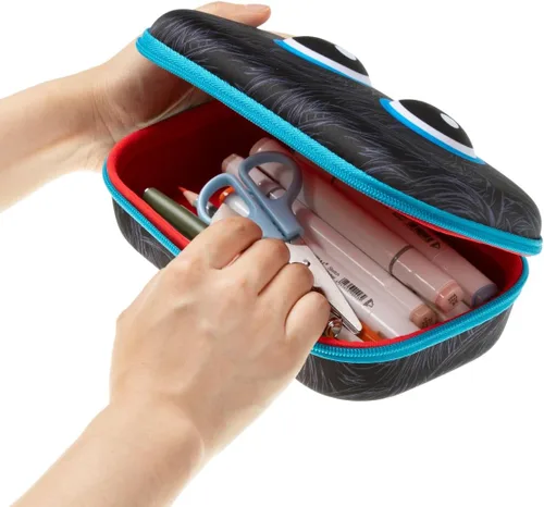 Miniatura 5 de ZIPIT Caja de lápices Beast para niños, estuche divertido de gran capacidad para la escuela, caja organizadora de papelería, color negro