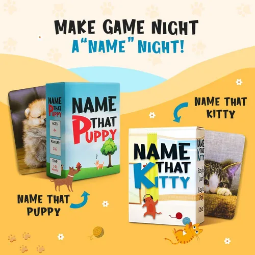 Miniatura 8 de Name that Kitty - Divertido juego de gatos para niños que es ideal para la noche de juegos en familia Juguete con temática de gato de 100 cartas