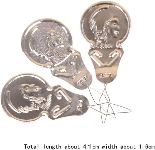 Miniatura 3 de 50 piezas de enhebrador de agujas de tono plateado bucle de alambre enhebrador de aguja máquina de coser herramienta de inserción de costura