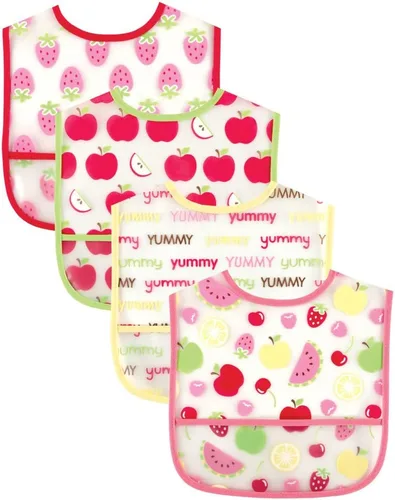 Miniatura 10 de Luvable Friends Baberos PEVA impermeables unisex para bebés Flamenco