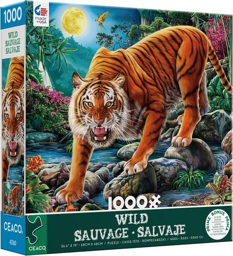 Miniatura 3 de Ceaco - Wild - Night Tigers - Rompecabezas de 1000 piezas