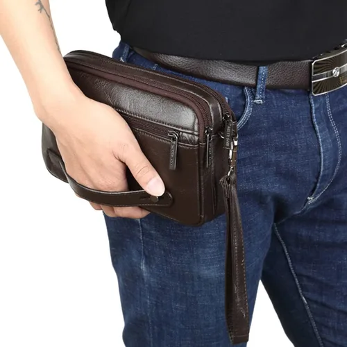 Miniatura 6 de KPYWZER Bolso de mano de cuero para hombre