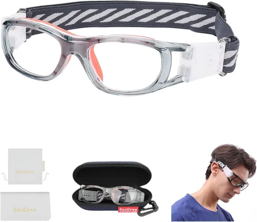 Miniatura 11 de SooGree Sports Glasses - Racquetball Goggles Basketball Football Eye Protective G8033 Marco Negro Almohadilla Gris