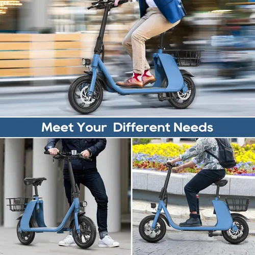 Miniatura 6 de RIDWIND Electric Scooter with Seat for Adults, 450W Motor Foldable E Scooter for Adults with LCD Display,15.5MPH, 20 Miles Range, Max Load 265LB