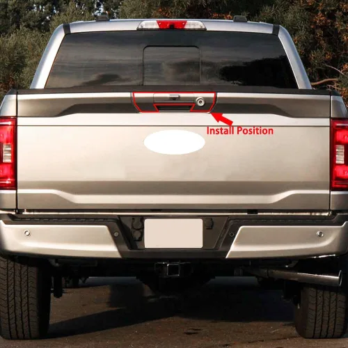 Miniatura 7 de Beautost Compatible con Ford F-150 2021 2022 2023 2024 2025 F150 cromado para puerta trasera trasera (fibra de carbono negro)