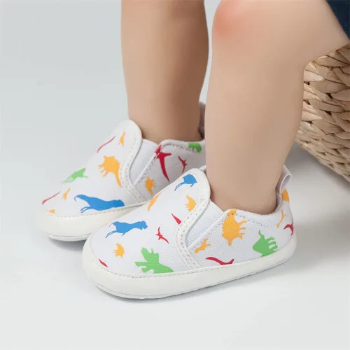 Miniatura 3 de Meckior - Zapatos para recién nacidos, tipo mocasines de lona con suela suave para recién nacidos, bebés, niños y niñas que estén dando sus primeros