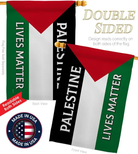 Miniatura 3 de Palestine Lives Matter - Bandera de apoyo con decoración palestina para colgar en la pared del hogar, tapiz de jardín para puerta, jardín