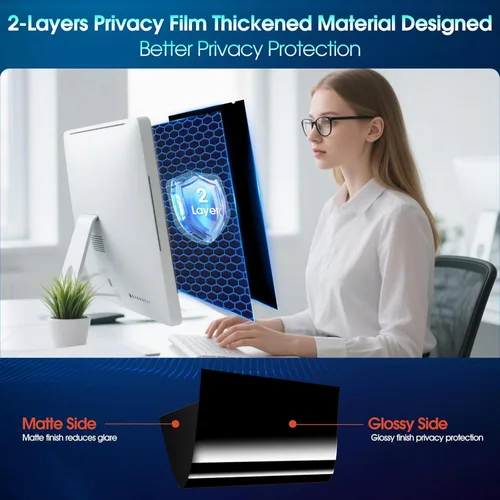 Miniatura 4 de YAKAI Paquete de 2 filtros de pantalla de privacidad para computadora de 24 pulgadas para monitor de pantalla ancha de relación de aspecto 16:9