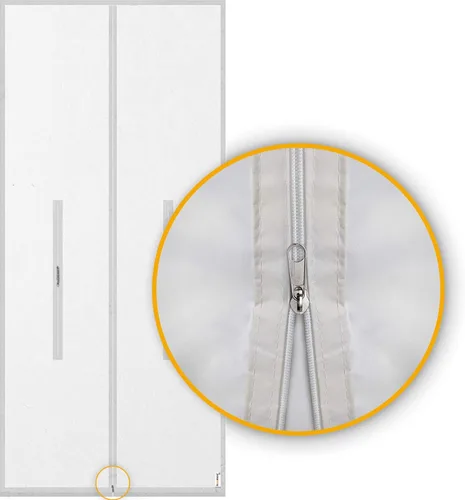 Miniatura 5 de HOOMEE Sello de puerta con cremallera de 36 x 83 pulgadas para aire acondicionado portátil y secadora de ropa, funciona con aire acondicionado móvil