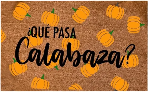 Miniatura 7 de Tapete de bienvenida para exteriores de 23.6 x 15.7 pulgadas, de goma de goma de calabaza resistente, faroles de calabaza, tapete para puerta