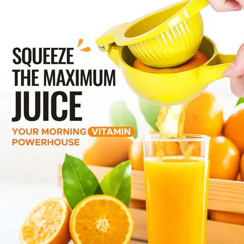 Miniatura 2 de Zulay Kitchen Exprimidor de naranja de metal de alta calidad, exprimidor de cítricos, prensa manual para extraer la mayor cantidad de jugo posible
