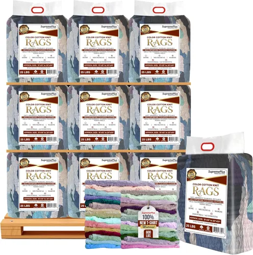 Miniatura 22 de Trapos de limpieza de punto de color premium – Compra trapos a granel para talleres, mecánicos, pintores y uso doméstico, trapos de algodón