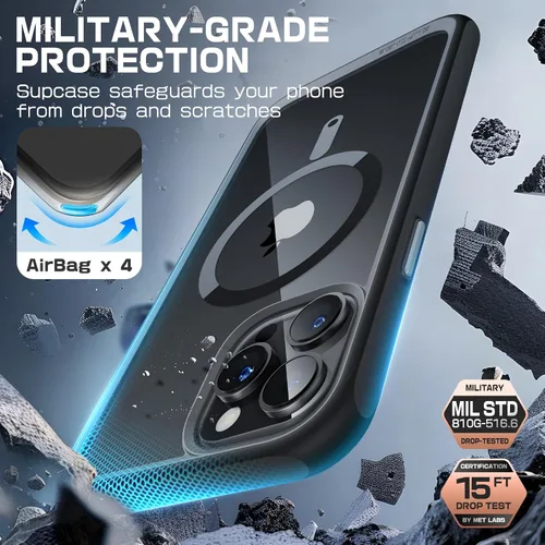 Miniatura 5 de SUPCASE Funda para iPhone 15 Pro Max (Unicorn Beetle Mag), [compatible con MagSafe] [Protección de grado militar] Funda protectora delgada y Negro