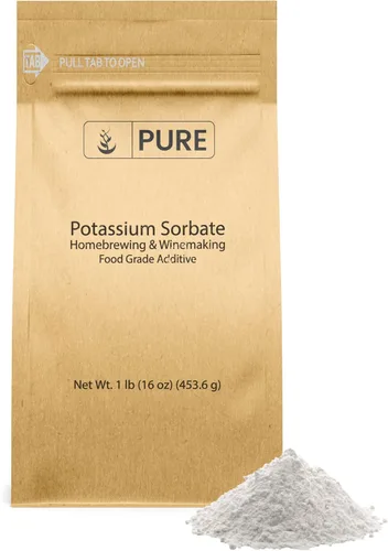 Pure Original Ingredients Sorbato de potasio (1 lb) Elaboración casera y vinificación, aditivo y conservante de grado alimenticio
