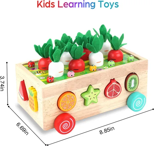 Miniatura 9 de Juguetes Montessori de madera educativos para bebés niños y niñas de 1, 2, 3 años, juguetes de clasificación de formas para el primer cumpleaños