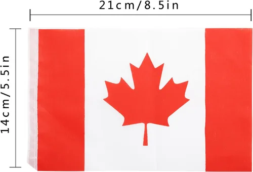 Miniatura 2 de Bandera de Canadá, bandera canadiense, 100 pies/76 unidades de banderines nacionales del mundo del país, suministros de decoración de fiesta