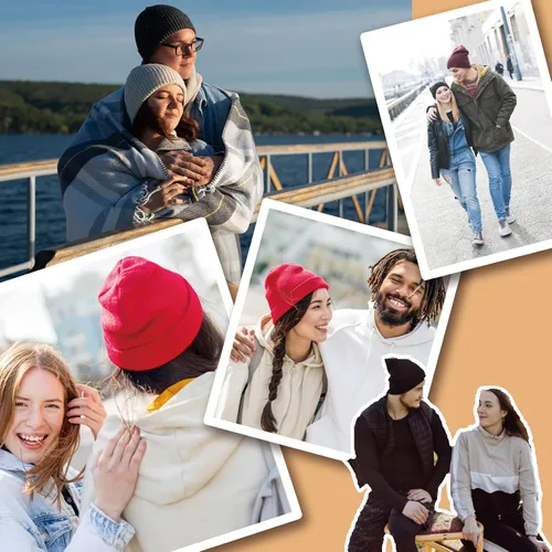 Miniatura 6 de Gorros de lana para mujeres y hombres, unisex, de punto suave, con puños, diseño de calavera, elástico, color sólido, sombreros de invierno