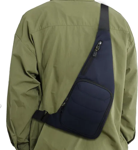 Miniatura 8 de Peicees Bolso bandolera para hombres y mujeres, mochila con correa y bolsillos, bolsa de pecho para correr, senderismo, camping, ejercicio al aire