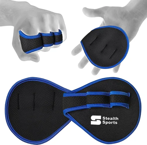Miniatura 8 de Stealth Sports Almohadillas de agarre de gimnasio para levantamiento de pesas, almohadillas de neopreno antideslizantes, sustituto de guantes