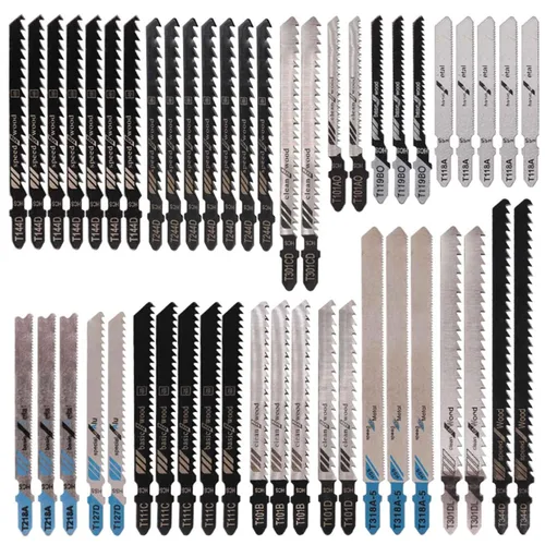 48 piezas de cuchillas para sierra de calar, juego de cuchillas de vástago en T para sierra de calar de contratista surtido, cuchillas de sierra