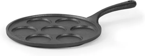 Sartén para tortitas de panqueques de hierro fundido Commercial CHEF, plancha para panqueques tipo dólar de plata, fácil de limpiar y calienta