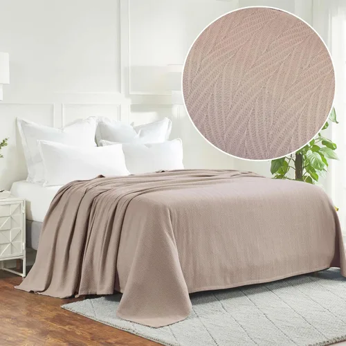 Miniatura 10 de Superior Metro - Manta de algodón para todas las estaciones, manta tejida para sofá, cama, ropa de cama, casa de campo, artículos esenciales