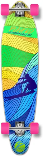 Miniatura 4 de Yocaher Longboard - Patineta completa Kicktail Cruiser de 40 x 10 pulgadas con cinta de agarre negra de alta calidad, camión de aleación de aluminio
