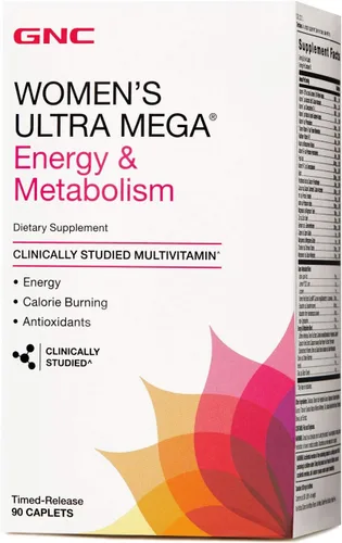 GNC Multivitamínico ultra megaenergético y metabolismo para mujeres, 90 unidades, para aumentar la energía, el metablismo y la quema de calorías
