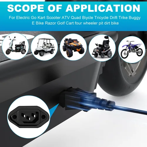Miniatura 7 de TREE.NB AC 110V a DC 48V 2.5A Batería de Ácido de Plomo, Adaptador de Fuente de Alimentación de Conmutación para Ebike, Patinetas, Bicicleta