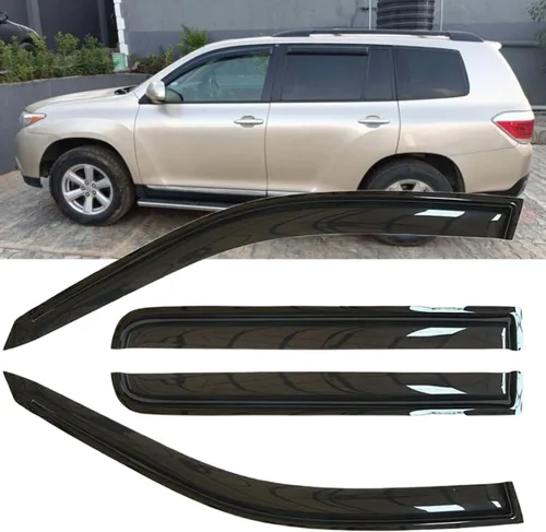 Miniatura 13 de Juego de 4 protectores de lluvia originales, deflectores de ventana de montaje exterior, viseras laterales de buen aspecto compatibles con Toyota