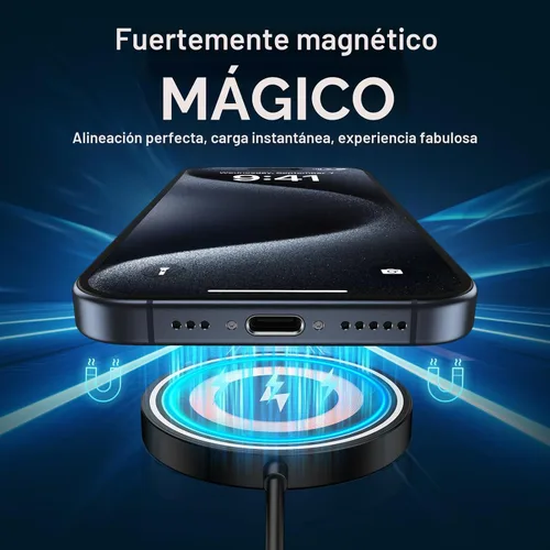 Miniatura 2 de Cargador inalámbrico para Samsung 15W magnético cargador inalámbrico imán almohadilla de carga rápida para Samsung Galaxy S26/S25 Negro
