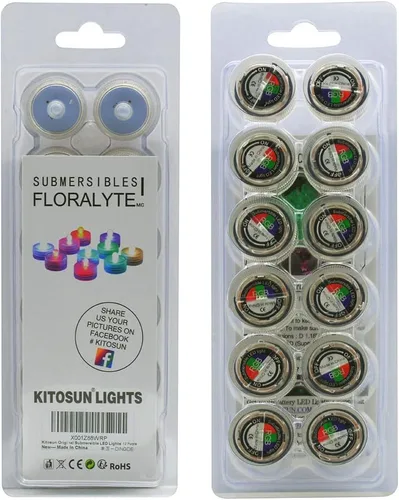 Miniatura 5 de KITOSUN Luces LED sumergibles cr2032 alimentadas por pilas bajo el agua, impermeables, velas LED para eventos, centros de mesa, jarrón, floral, Rosa
