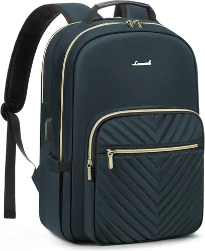 Miniatura 17 de LOVEVOOK - Mochila para laptop de 15.6 pulgadas para mujer, linda mochila de viaje con asa superior, mochila profesional para computadora, mochila