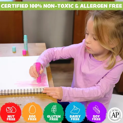 Miniatura 3 de Kwik Stix - Varillas de pintura de témpera sólidas, paquete de 12 unidades, color negro, lavables del mismo color, de secado rápido (90 segundos)
