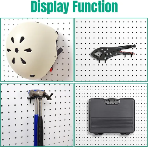Miniatura 7 de G.CORE 10 Pack Pegboard Hooks, Peg Board Tool Utility Hooks & Hangers Fit 1/4" Pegboards, Heavy Duty Metal Peg Board Shelving Hooks, Wall Organizers
