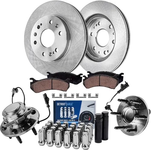 Miniatura 45 de Detroit Axle - Rotores de freno para Ford Mustang 2015 2016 2017 2018 2019 2020 2021 2022 2023 Rotores de freno de disco 2016 2017 2018 2019