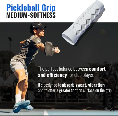 Miniatura 5 de Hesacore Agarre de paleta de pickleball - 5.25 pulgadas - Tacto regular - Soporta codo de tenis, mejora la fuerza de agarre, reduce la vibración