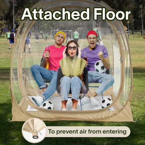 Miniatura 5 de EighteenTek® - Cápsula deportiva con suelo adjunto, visión clara de 360°, protección UV UPF 50+, refugio instantáneo impermeable para todo