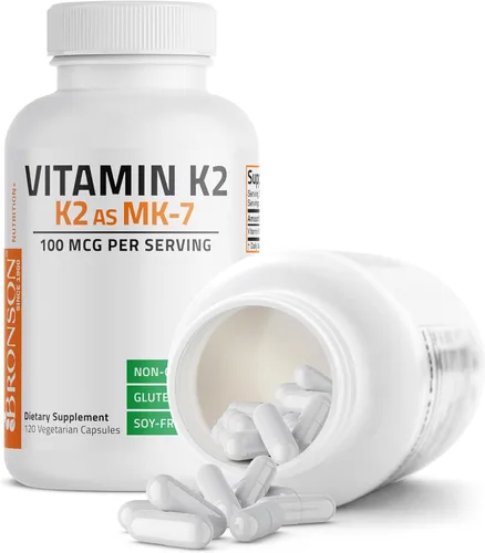 Miniatura 6 de Bronson Vitamina K2 como MK-7 Menaquinona 100 mcg sin OGM, 120 cápsulas
